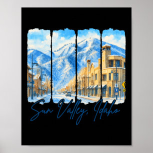 Sun Valley Idaho Traveling Brushstroke Sun Valley Poster