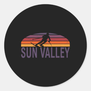 Sun Valley Idaho Usa Ski Resort Snowboarding Classic Round Sticker