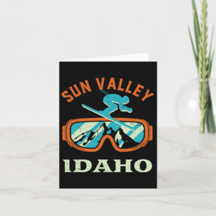 Sun Valley Idaho Vintage Retro Skiing And Snowboar Card