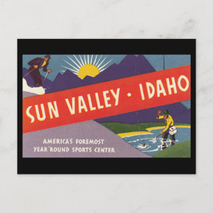 Sun Valley Idaho_Vintage Travel Poster Postcard