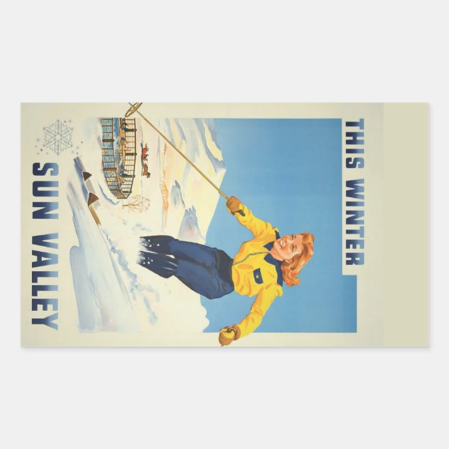 Sun Valley, Idaho Vintage Travel stickers (Front)