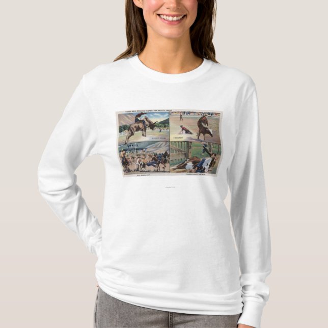 Sun Valley, IDRodeo Bull Dogging Scenes T-Shirt (Front)