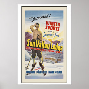 Sun Valley Ketchum Idaho Winter Sports under Poster