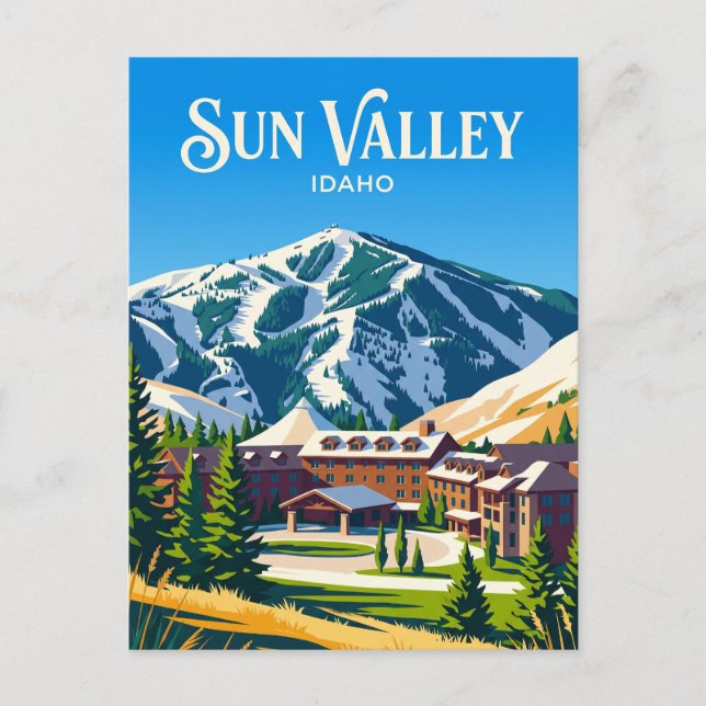 Sun Valley Resort USA Postcard (Front)