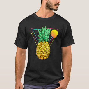 Sun Vaporwave Pineapple Exotic Fruit Tropical Summ T-Shirt