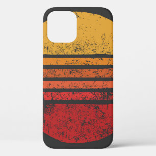 SUN Vintage Grunge Circle Illustrationsvintage, ci iPhone 12 Case