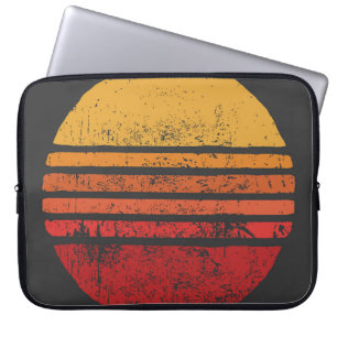 SUN Vintage Grunge Circle Illustrationsvintage, ci Laptop Sleeve
