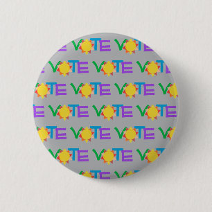 Sun Vote Button / Fun GOTV Button