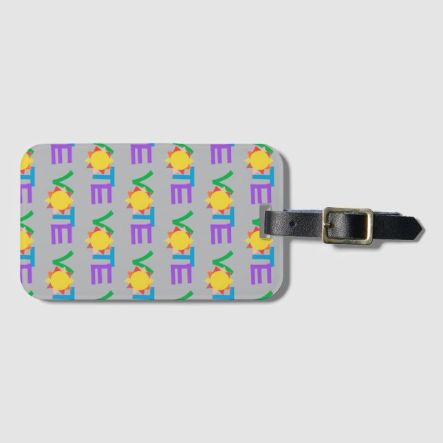Sun Vote / Fun GOTV Luggage Tag (Front Horizontal)
