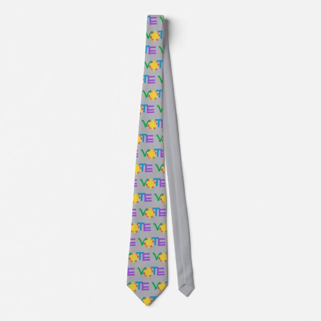 Sun Vote Tie / Fun GOTV Tie (Front)