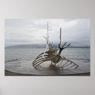 Sun Voyager Sculpture, Reykjavik, Iceland Poster