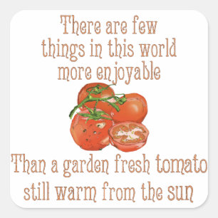 Sun Warmed Tomatoes Square Sticker