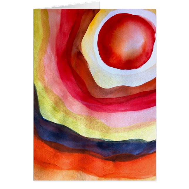 Sun watercolor sunset art (Front)