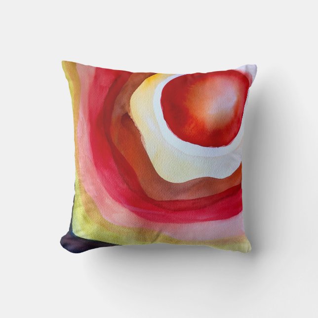 Sun watercolor sunset art cushion (Front)