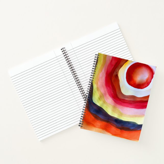 Sun watercolor sunset art notebook (Inside)