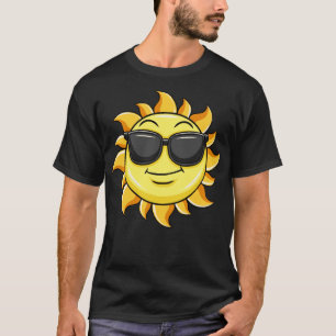 sun wearing sun glasses happy sun sunshine  T-Shirt