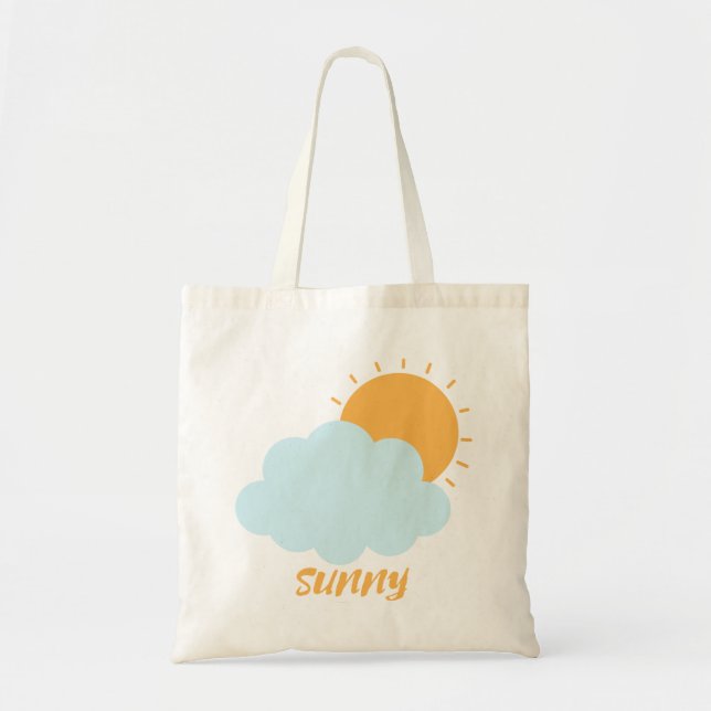 Sun Weather Simple Design Tote Bags (Front)