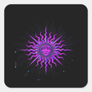 Sun - Whimsigoth Graphic Square Sticker