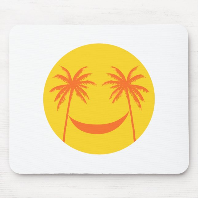 sun with palm trees and hammock mouse mat (Front)