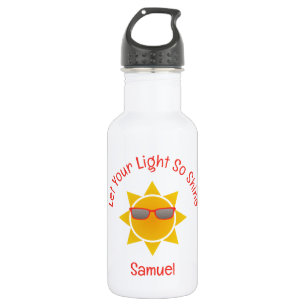 Sun with Red Shades Slogan and Name 532 Ml Water Bottle