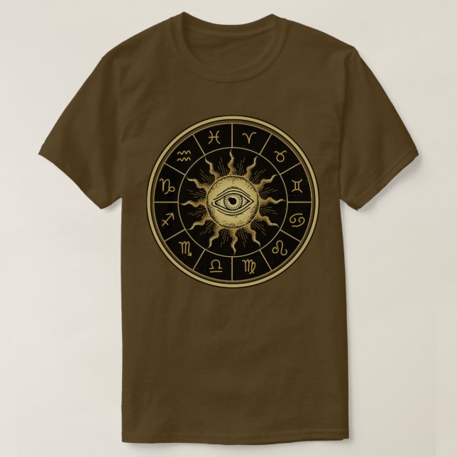 Sun Zodiac Eye T-Shirt (Design Front)
