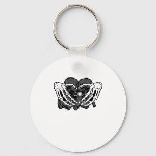 Sunand~1 - Skeleton Heart Hands  Key Ring