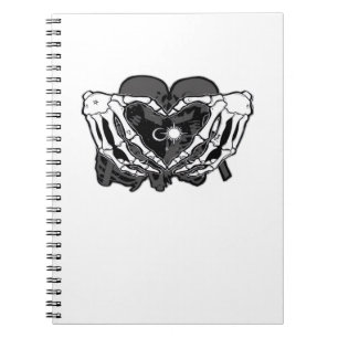Sunand~1 - Skeleton Heart Hands Notebook