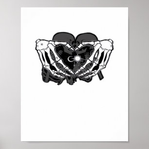 Sunand~1 - Skeleton Heart Hands Poster