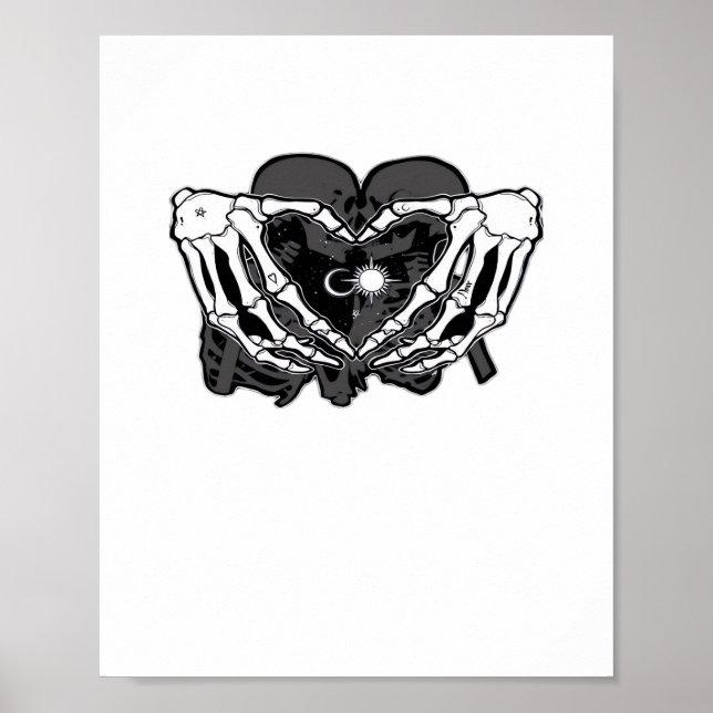 Sunand~1 - Skeleton Heart Hands  Poster (Front)