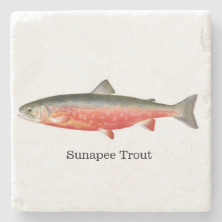 Sunapee Trout Fish Stone Coaster