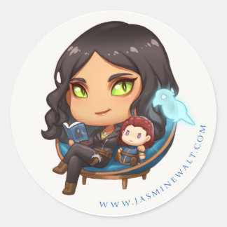 Sunaya Reading Chair Chibi Sticker