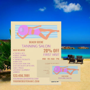 Sunbather, Tanning Salon Business Card