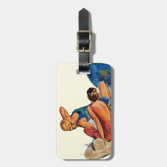 Sunbathers Luggage Tag (Front Vertical)