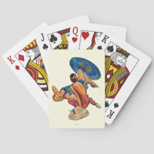 Sunbathers Playing Cards