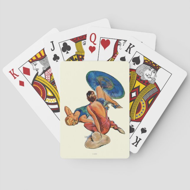 Sunbathers Playing Cards (Back)