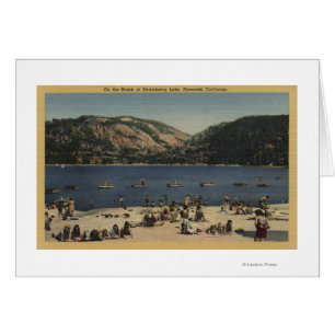 Sunbathers & Swimmers on the Beach