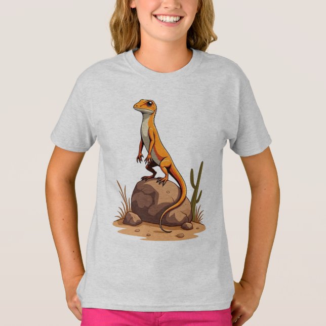 Sunbathing Lizard Vibes T-Shirt (Front)