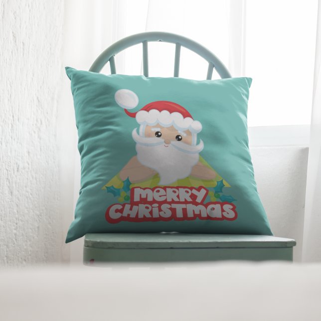 Sunbathing Santa Christmas Cushion (Creator Uploaded)