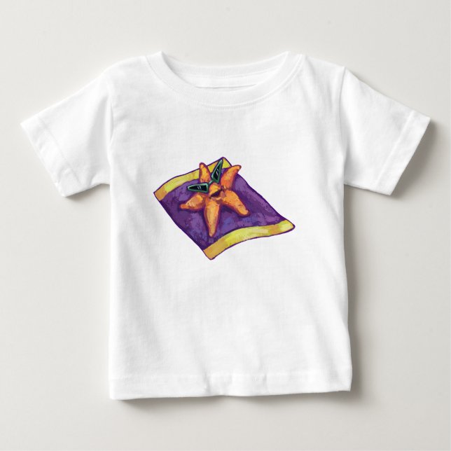 Sunbathing Starfish Baby T-Shirt (Front)