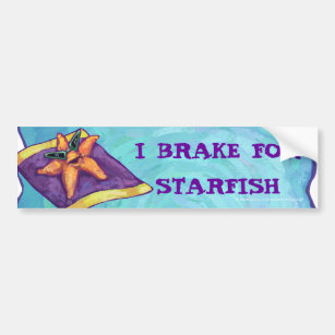 Sunbathing Starfish Bumper Sticker