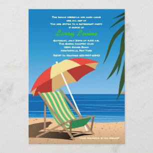 Sunbathing Time Retirement Party Invitation