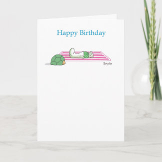 SUNBATHING TURTLE CARD
