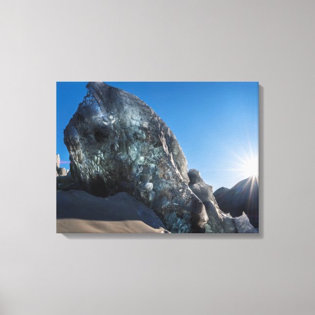 Sunbeam and ice, Iceland Canvas Print (Front)
