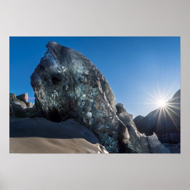 Sunbeam and ice, Iceland Poster (Front)
