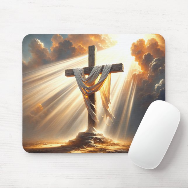 Sunbeam Cross Mouse Mat (With Mouse)