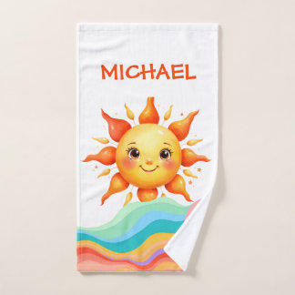 Sunbeam Rainbow Waves Baby Hand Towel