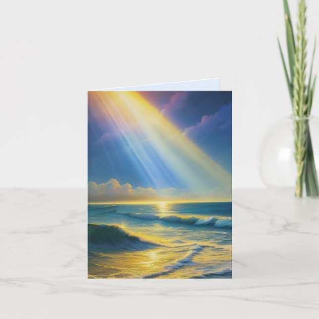 Sunbeams on the Sea Greeting Card (Front)