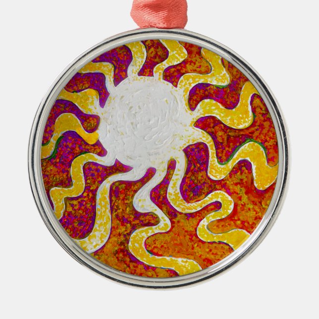 Sunbeams Sunshine Sun Metal Tree Decoration (Front)