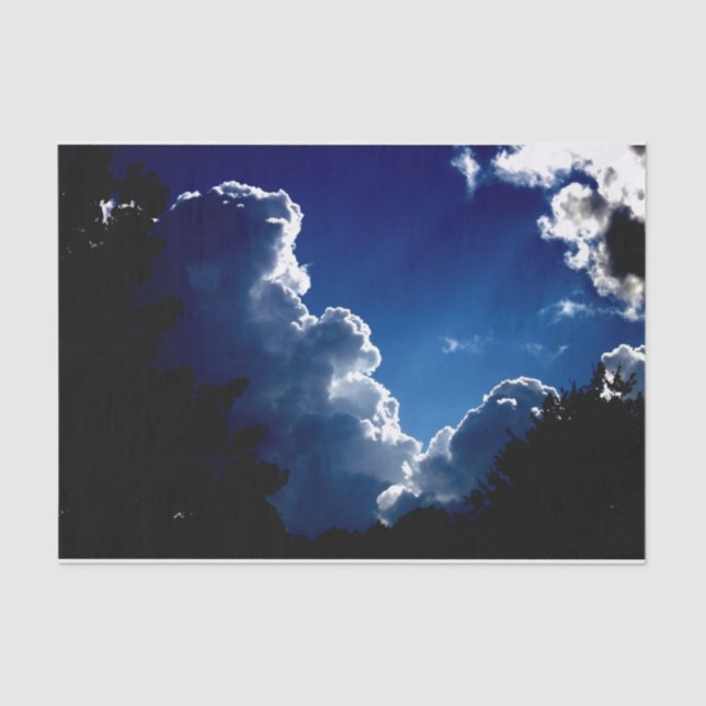 Sunbeams Through Storm Clouds Tissue Paper (Front)