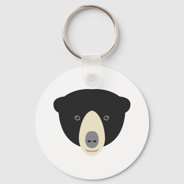 Sunbear Face Key Ring (Front)